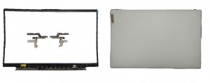 Klapa + ramka + zawiasy Lenovo Ideapad 5-15 15ITL05 15IIL05 15ARE05  5-15ALC05 2020 2021 srebrna